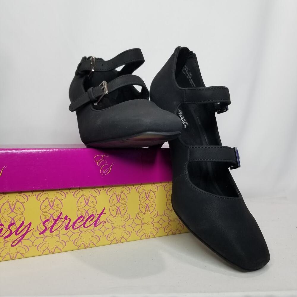 Easy Street Women's Willis Double Strap Mary Jane Pumps Size 7 Wide NWT
